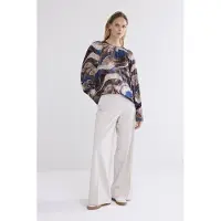 Summum Woman Top Swirl Print Multicolour Talla: 40 | Manga Larga Outlet | Mujer