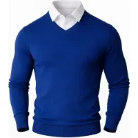 PANTONECLO Jersey 'Men’s Mock Sweater' azul real