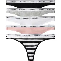 Calvin Klein Underwear Tanga gris moteado / rosa / negro / blanco