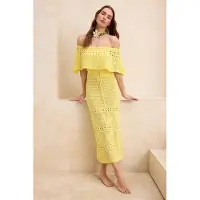 Trendyol Vestido de punto amarillo