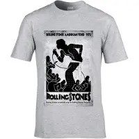 The Rolling Stones Camiseta 'Rolling Stones American Tour 1972 Silhouette T-Shirt' gris