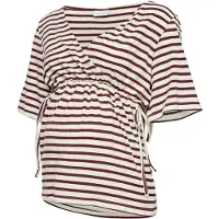 Mamalicious Camiseta 'MLGiovanna Tess' beige / rojo carmesí