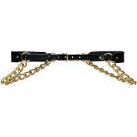 Haute Cuir Cinturón 'Double Chain Slim Belt' negro
