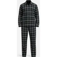PANTONECLO Pijama largo 'Men’s Nightwear Set' negro moteado