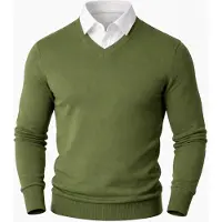 PANTONECLO Jersey 'Men’s Mock Sweater' verde