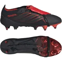 Adidas adidasBota de fútbol Predator Elite L-TECH con lengüeta plegable para césped natural húmedo 40 Core Black / Core Black / Vivid Red Unisex