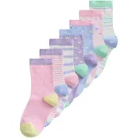 Next Calcetines azul claro / lavanda / rosa claro / blanco