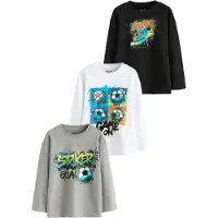 Next Camiseta azul oscuro / gris / negro / blanco