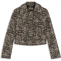 BOSS para mujer. 50563276 Chaqueta Janima beige (40), Casual, Animal print, Algodón, outlet 2026.