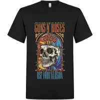 Guns n' Roses Camiseta 'Guns N´ Roses Use your Illution Skull T-Shirt' negro