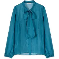 Oltre Blusa azul moteado