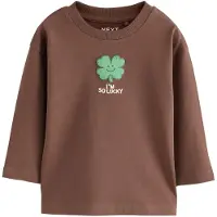 Next Camiseta marrón / verde / negro / blanco