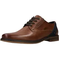 Bugatti Zapatos con cordón azul oscuro / cognac