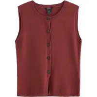 Lindex Chaleco de punto 'Iris' rojizo