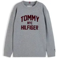 Tommy Hilfiger Camiseta 'BRAND LOVE' gris moteado / rojo oscuro