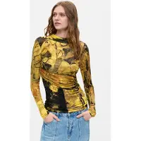 Desigual , Jersey Estampado Fino, Mujer, Viscosa, Verde, S