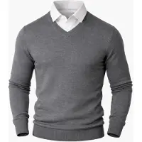 PANTONECLO Jersey 'Men’s Mock Sweater' gris oscuro