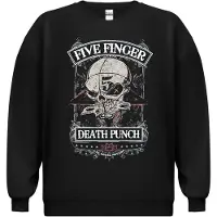 Five Finger Death Punch Sudadera 'Wicked Master Rose Sweatshirt Sweatshirt' negro