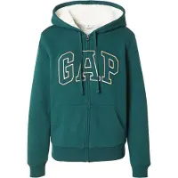 Gap Sudadera con cremallera 'FRANCHISE HERITAGE' beige / esmeralda