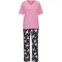 LASCANA Pijama navy / azul claro / baya / altrosa
