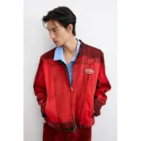 Desigual , Cazadora racing bicolor, Hombre, Algodon, Rojo, L