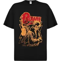 Rockshirts Camiseta 'David Bowie 1972 Tour T-Shirt' negro