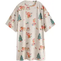 Next Camiseta de noche ecru / beige oscuro / pino / rojo cereza