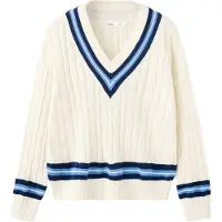 Mango Jersey 'LEAGUE' crema / navy / azul claro