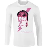 Rockshirts Camiseta 'David Bowie David Bowie Aladdin sane Longsleeve t-shirt' blanco
