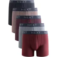 Next Calzoncillo boxer beige moteado / marino / gris basalto / baya / rojo oscuro