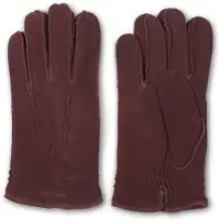 Howard London Guantes con dedos 'Leather Gloves Sander Brown' marrón