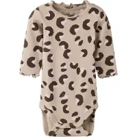 Name it Pijama entero/body 'NBFLANA' ecru / marrón oscuro / taupe