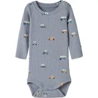 Name it Pijama entero/body 'NBMOTTOMAN' camelo / azul paloma / blanco