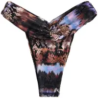 Next Braga de bikini azul claro / marrón oscuro / lila / negro