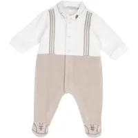 Chicco Pijama entero/body beige oscuro / blanco