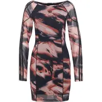 Adidas adidasMINIVESTIDO ESTAMPADO 2XS Vermillion / Crystal Linen / Aurora Coffee / Black Mujer