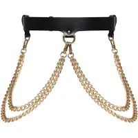 Haute Cuir Cinturón 'Neris Chained Belt' negro