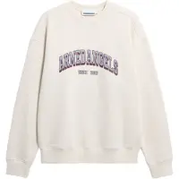 Armedangels Sudadera 'Wordmark' beige / azul claro / rojo vino
