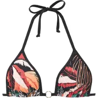 Sunseeker Top de bikini verde oscuro / albaricique / negro / blanco