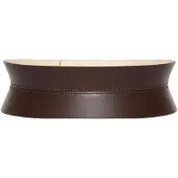 Haute Cuir Cinturón 'Slim Sablier Corset Belt' marrón oscuro