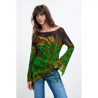 Desigual Camiseta 'C. Lacroix' verde / mezcla de colores