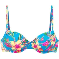 LASCANA Top de bikini azul oscuro / limón / menta / fucsia