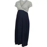 Mamalicious Vestido 'MLJoelle Tess' azul oscuro / blanco