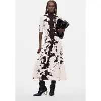 Desigual , Vestido Estampado, Mujer, Viscosa, Blanco, XS