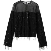 Noella Top ' Leoda ' negro