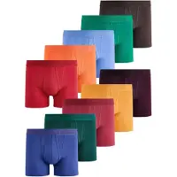 Next Calzoncillo boxer azul / azul claro / chocolate / amarillo oscuro / verde / verde oscuro / berenjena / naranja / rojo / rojo violáceo