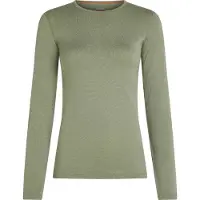 Icebreaker - Ropa interior térmica mujer - W Merino 260 Oasis LS Crewe Lichen para Mujer de Lana - Talla L - Caqui