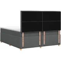 vidaXL Cama con somier y colchón de la marca , color gris oscuro, dimensiones 160 x 200 cm, tapizada en tela