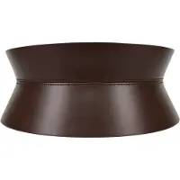 Haute Cuir Cinturón 'Rounded Hourglass Corset Belt' marrón oscuro
