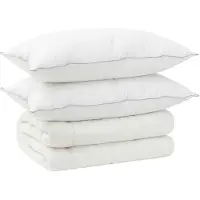vidaXL Juego de sábanas y fundas de almohada, 3 piezas, 220 x 260 cm, para todas las estaciones